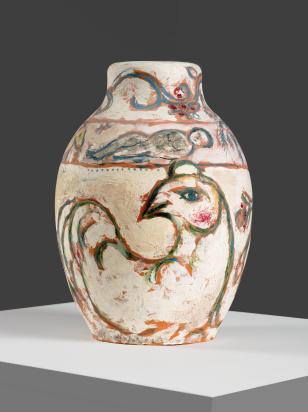 Vase blanc mat, 1956, Ceramic by Marc Chagall